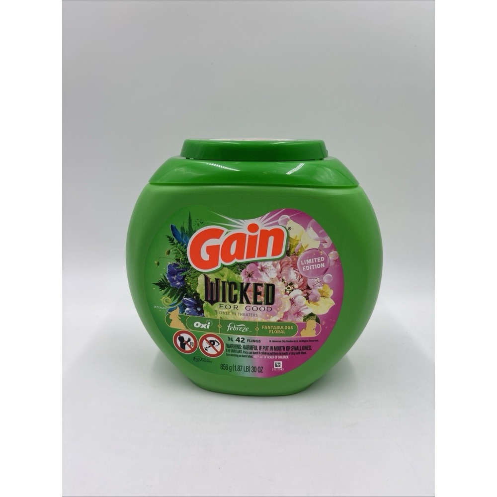 Limited Edition Gain Flings Wicked for Good Laundry Detergent Pods 42 Ct